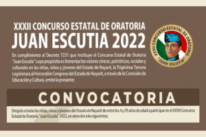 Convocatoria Concurso Estatal de Oratoria Juan Escutia.
